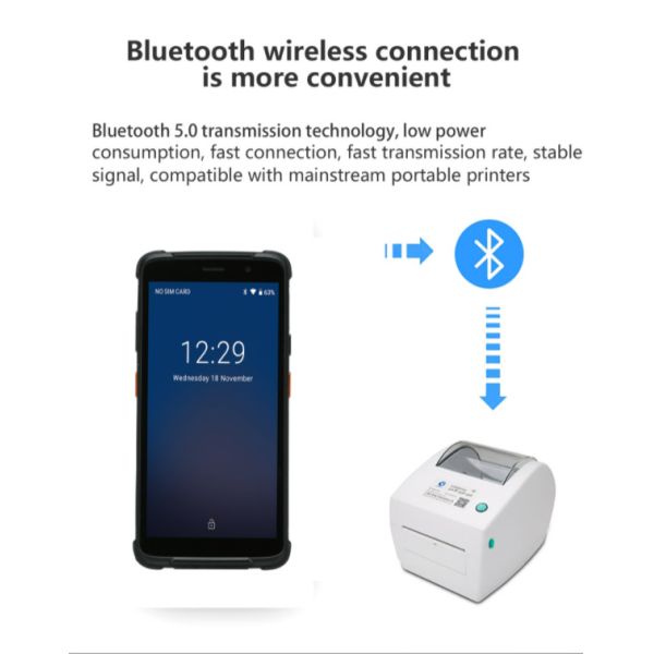 Android 8.1 Handheld Data Collector Barcode Scanner With Display Screen