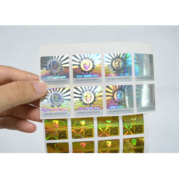Demetalized Hologram Overlay Stickers , Holographic Vinyl Stickers With VOID Effect