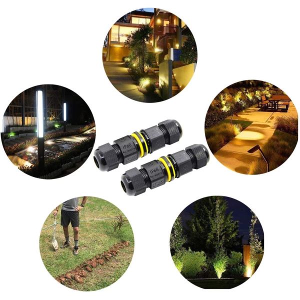 Underground IP68 Electrical Waterproof Cable Connectors 2 Channel 2~3 Pins M16 Outdoor