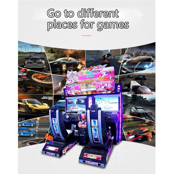 Double Players Outrun Racing Simulator Racing Game Machine With Red Seats