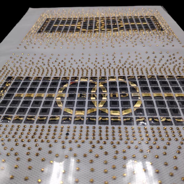 Rhinestone Applique Custom Logo Patches , Handmade Custom Patches For Hats