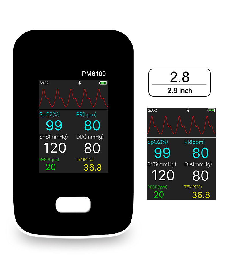 Medical Bluetooth Heart Rate Multi Parameter Patient Monitor CE Spo2 ECG NIBP Temp
