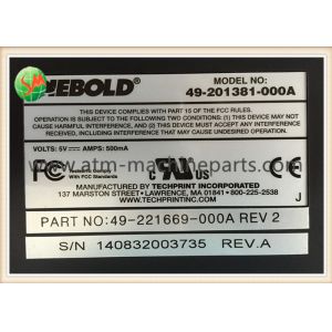 ATMS Diebold OPTEVA Maintenance Keyboard Keypad 49201381000A 49-201381-000A