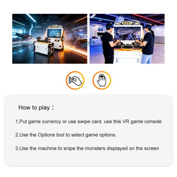 Super Hunter 2-Player VR Arcade Game Machine with 65" LCD
