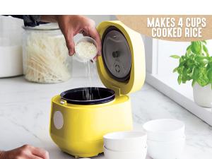 Mini Rice Cooker 2-Cups Uncooked, 1.2L Small Rice Cooker with Non-stick Pot, Mini Rice Maker with One Touch & Keep Warm