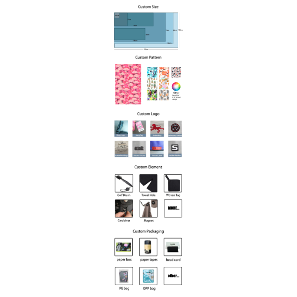 Sport Gym Magnetic Microfiber Golf Towel Pattern Fabric Custom Thick Waffle Weave Magnet Golf Towel Golf Club Cleaner