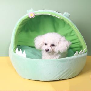 Amazon New Dog House Crocodile Winter Warm Small Dog Teddy Croc Cat Bed Dog House Pet Supplies Cat House