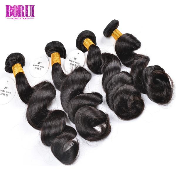 Cheap Raw Virgin Loose Wave Indian Human Hair Extensions With Cuticle Aligend 10A Grade for sale