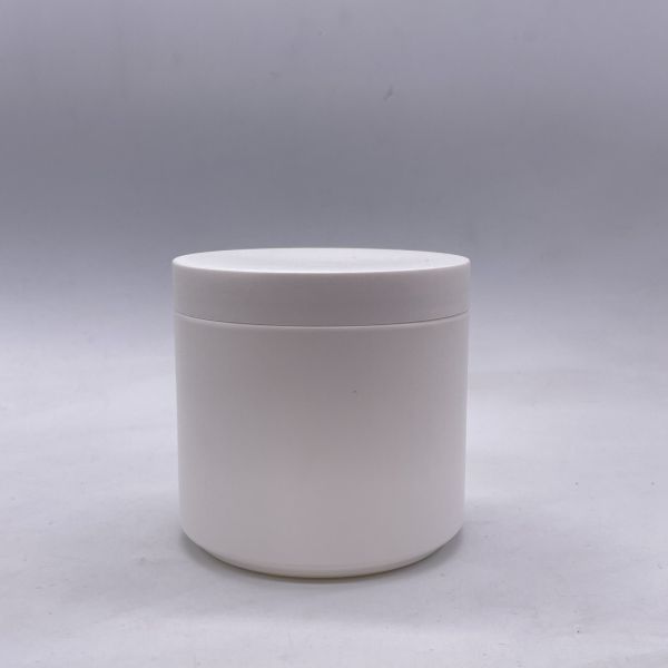 UV Proof 350ml HDPE Material Plastic Jar for Cosmetic Cream Customizable Logo WHITE
