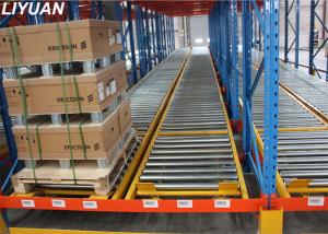 China FIFO Gravity Feed Pallet Racking 1200 Kg Heavy Duty Steel Roller Sliding on sale