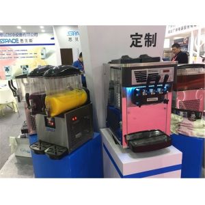 Stainless Steel Frozen Drink Slush Machine / Frozen Beverage Dispensers Double