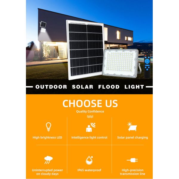 Extension Wire Solar Powered Flood Lights 200w Motion Sensor