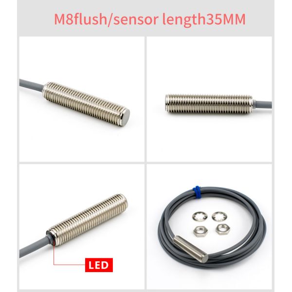 M8 Series Inductive Proximity Switch Sensor Waterproof Shockproof IP67