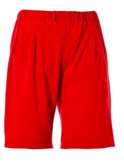 Cheap Red Color Ladies Casual Shorts Red Women'S Elastic Waist Shorts With Belt Loop for sale