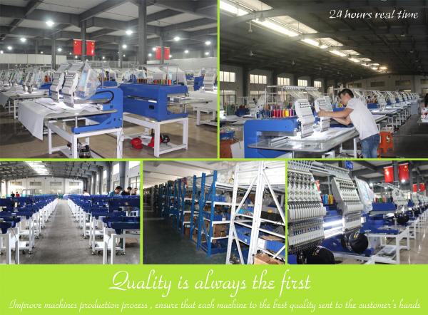 Good quality 500*1200mm computer controlled 1 head 15 colors single head t-shirt cap big size embroidery machine