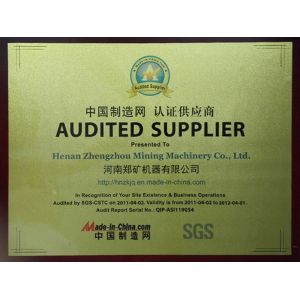 Henan Zhengzhou Mining Machinery CO.Ltd Certifications