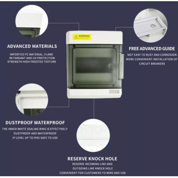 SHPN Series IP65 Plastic Waterproof Distribution Box for Easy Installation