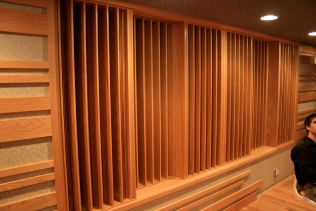 Decorative Suspended Ceiling 3d Wood Acoustic Diffuser Wall Panel For Conference Room