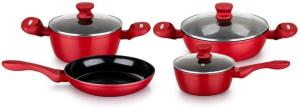 China Aluminum forged induction color ceramic coating nonstick cookware set on sale