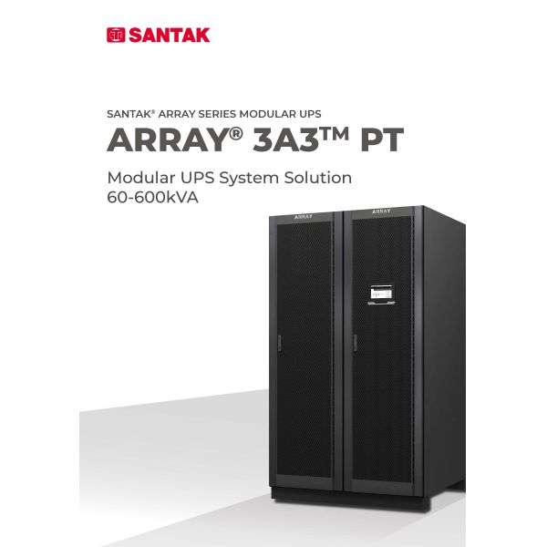 Santak ARRAY 3A3 PT 60KVA 300KVA 600KVA 400V On-line Industrial Modular Backup Power UPS