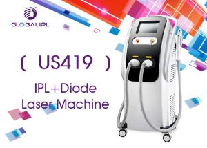 2 Handles Diode Hair Removal Laser Machine With White / Black Shell 10.4 Inch Screen