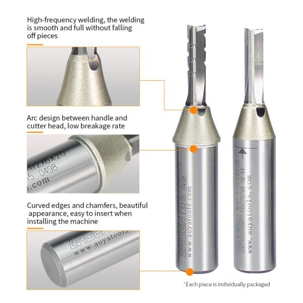 Straight ARDEN Router Bit 3 Slot TCT Router Bit Groove Milling Cutter 1/2 Shank