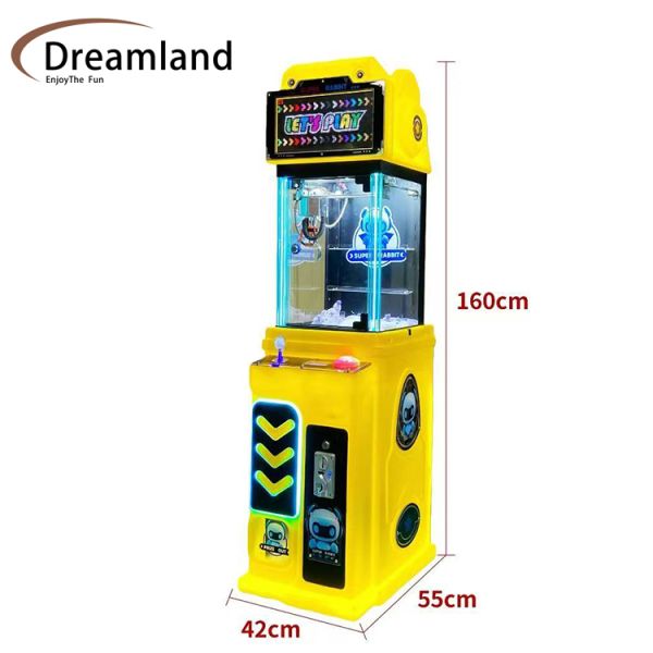 100w Operating Power Dl-Pm12 Dreamland Coin Operated Mini Claw Game Machine Children Toy Plush Doll Machine For Entertainment
