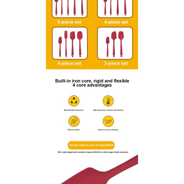 Heat Resistant Sustainable Silicone Kitchen Utensil FDA
