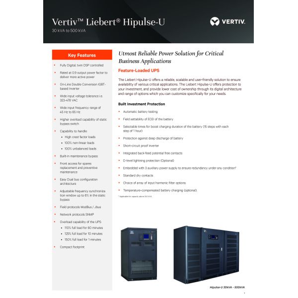 Output Power Factor 0.9 80KVA 80KW 500 KW 500KVA 400V THREE PHRASE Pure Sine Wave UPS