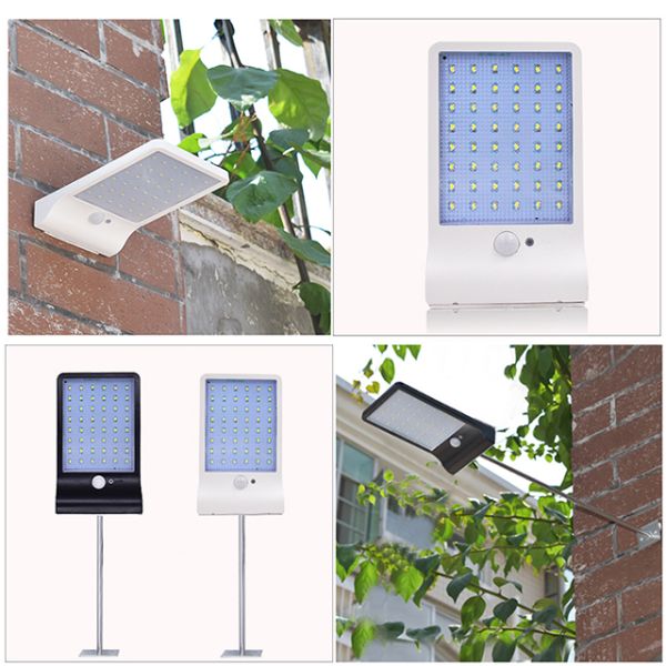 SMD 2835 Solar Powered Garden Lights Rechargeable High Storage Rate Rainproof