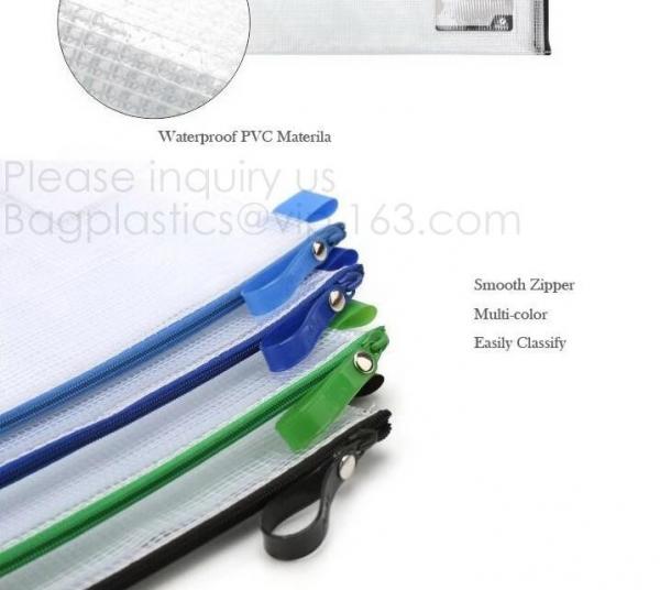 Office Stationery Plastic Pp File Bag A4 Document Pouch B6 Zipper Wholesale File Folder Bag School Stationery Supplies,