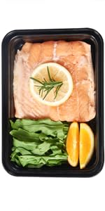 FULING 50 Pack Meal Prep Plastic Food Storage Containers With Lids To Go Lunch Prepping Boxes