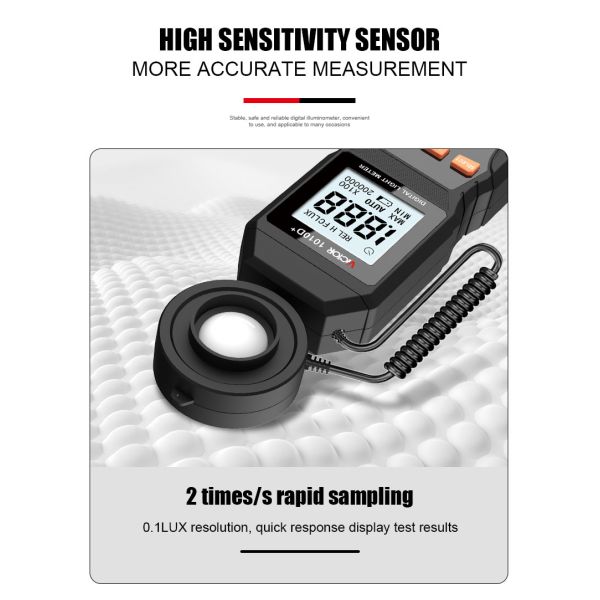 VICTOR 1010D+ Digital Light Meter Lux meter 0~200000lux cheap light illuminance lux meter for LED