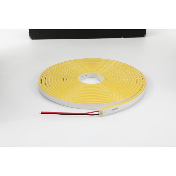Yellow 6 X 12mm IP65 LED Neon Rope Light DC 12V Neon Flex LED Strip For Sign Decorate