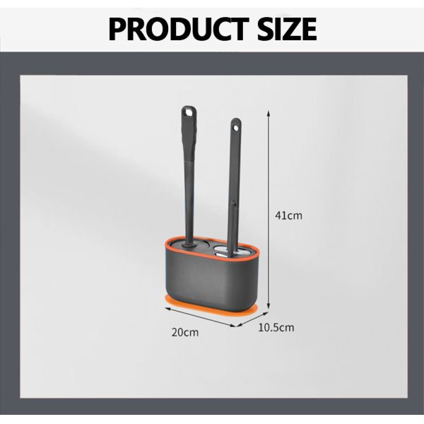 Soft Pp Tpr Toilet Cleaning Brush With Soap Dispenser