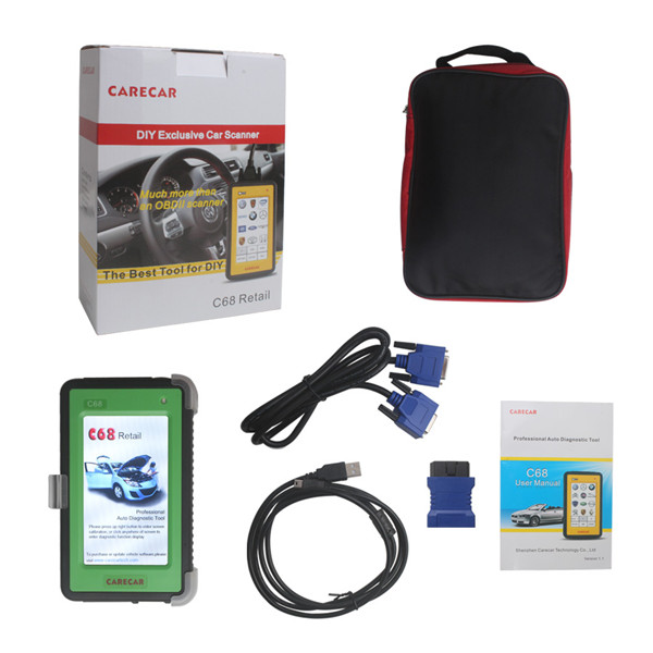 Portable Auto Diagnostic Tools , Multilingual Original CareCar C68