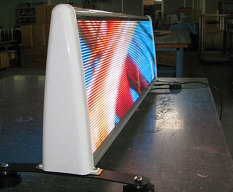 High Resolution P5 LED Advertising Display , Taxi Top LED Screen