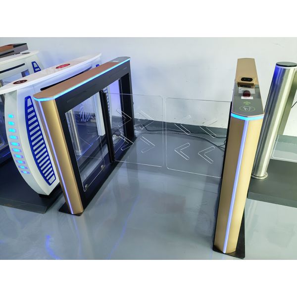 High Speed Sliding Turnstile Gate With Built in Camera & Android 8 inch Facial Recognition