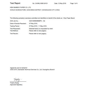 New Bamboo Paper Co., Ltd Certifications