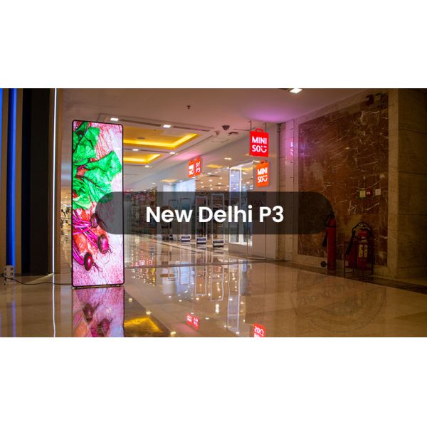 New Poster Led Display P1.25 COB Indoor Ultra Thin Commercial Floor Stand LCD display