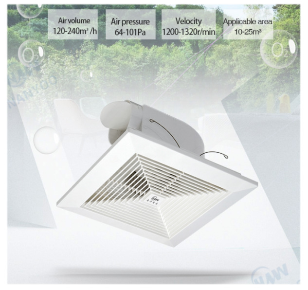 Plastic Casing Kitchen 6" Ceiling Ventilation Extractor Fan