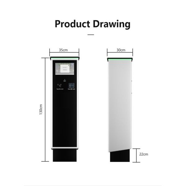 Smart Ticket Dispenser with 10.1-inch LCD Display,NFC Card Reader and QR Code