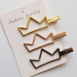 Best Metal Crown Hair Clip Pin Set Accessories Girl 7x2.5cm wholesale