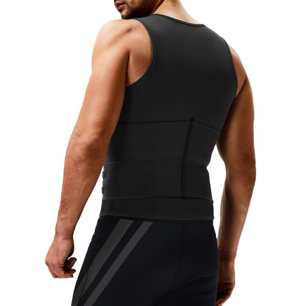Private Label Neoprene Sweat Vest with Waist Belt Men's Waist Trainer by Waistdear