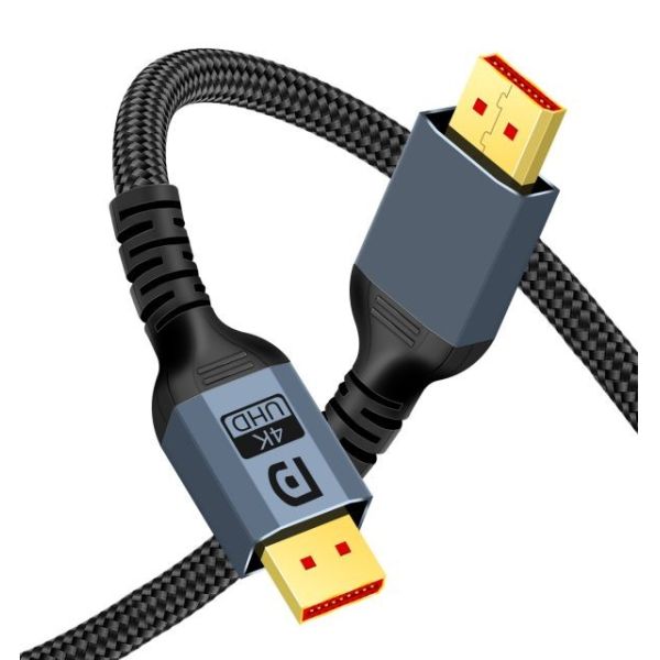 30Awg AM TO AM 4K 60Hz Dp1.2 Displayport Cable For Multimedia Audio Video