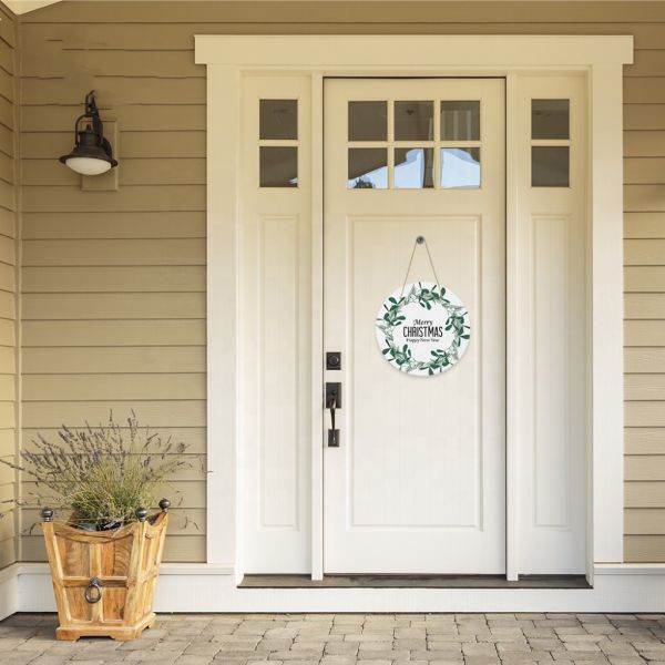 Christmas Home Decor Sublimation Metal Blanks Aluminum Circle Decorative Hanging Plaque