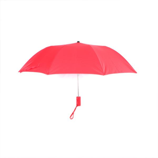 Cheap Red Two Foldable Ladies Folding Umbrellas , Promotional Designer Folding Umbrellas for sale