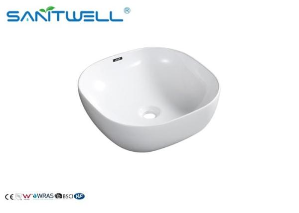 Cheap Australian Standard Ceramic Wash Basin 430 * 430 * 150 Mm With Mounting Kit for sale