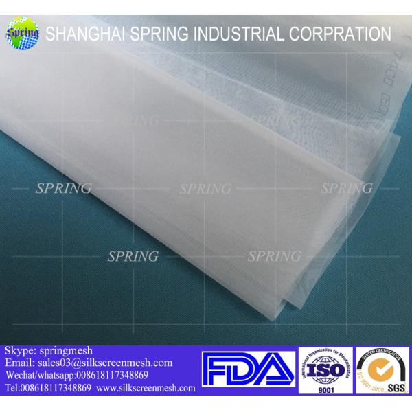 White 100% Polyester Filter Mesh 80 To 420 Mesh / Inch Good Screen Performance