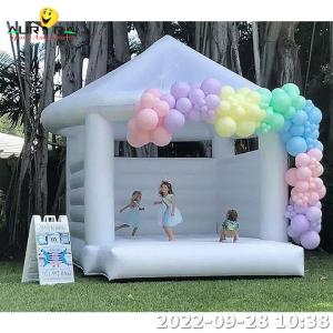 China Kids Inflatable Bounce House With Slide Combo Inflatable Wedding Bouncer White on sale